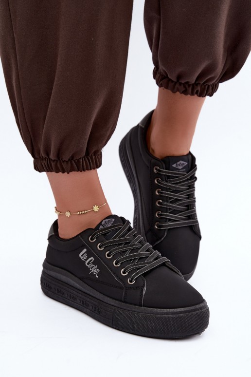platformas ikdienas apavi Lee Cooper LCJ-26-44-4560 melnā krāsā
