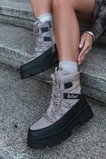 Bēša krāsas sieviešu sniega zābaki Lee Cooper LCJ-24-47-3143