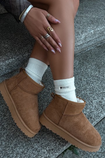 Sieviešu sniega zābaki brūnā krāsā Rosienne