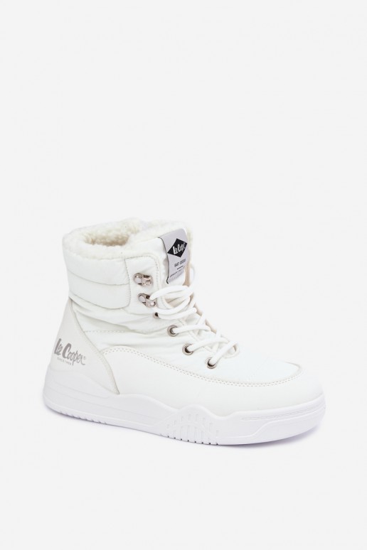 šņorējami sniega zābaki Lee Cooper LCJ-44-4563 baltā krāsā