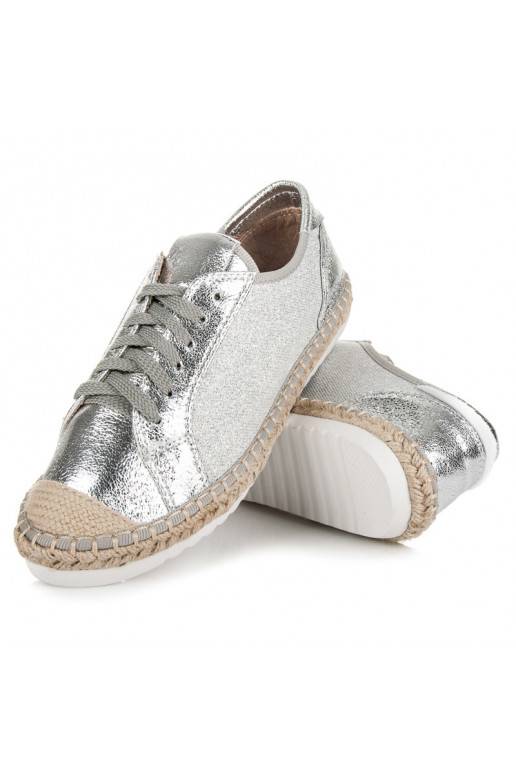 Auduma pelēkas un sudraba espadrilles HSYFA11S