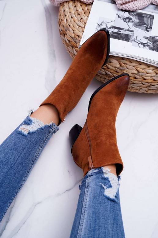 Sieviešu puszābaki ar papēdi zamšādas brūnas krāsas Niki BAT_RV9524 CAMEL Moow - 4 Sieviešu puszābaki ar papēdi zamšādas brūnas krāsas Niki BAT_RV9524 CAMEL Moow - 4