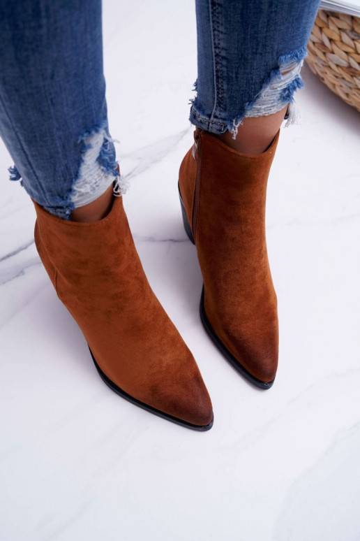 Sieviešu puszābaki ar papēdi zamšādas brūnas krāsas Niki BAT_RV9524 CAMEL Moow - 5 Sieviešu puszābaki ar papēdi zamšādas brūnas krāsas Niki BAT_RV9524 CAMEL Moow - 5