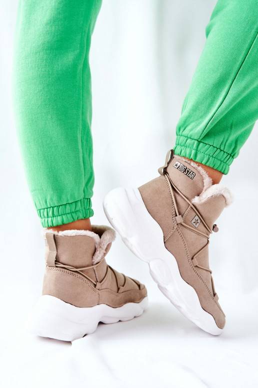 Sniega apavi siltināti smilšu krāsas Sniega apavi siltināti smilšu krāsas