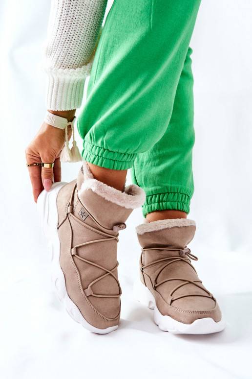 Sniega apavi siltināti smilšu krāsas Sniega apavi siltināti smilšu krāsas