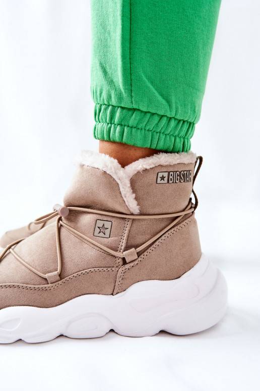 Sniega apavi siltināti smilšu krāsas Sniega apavi siltināti smilšu krāsas