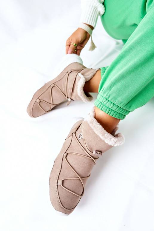 Sniega apavi siltināti smilšu krāsas Sniega apavi siltināti smilšu krāsas