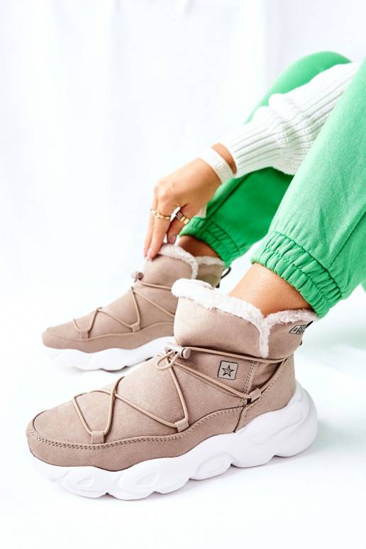 Sniega apavi siltināti smilšu krāsas Sniega apavi siltināti smilšu krāsas