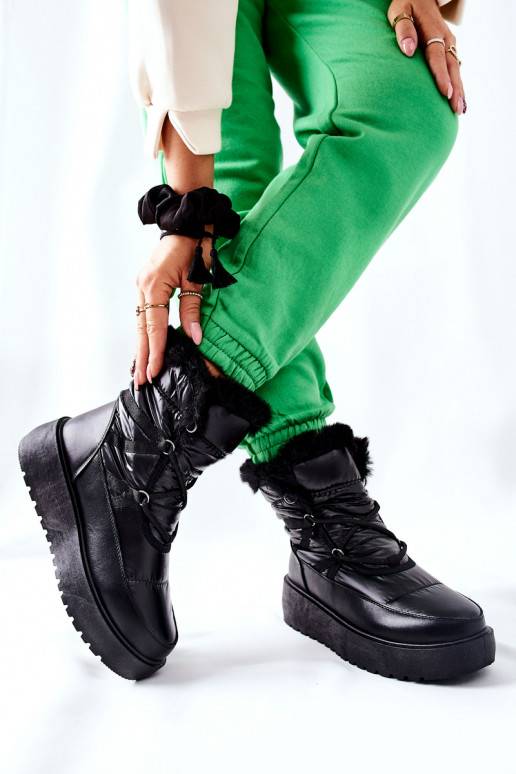 Sniega apavi melnas krāsas Gordian