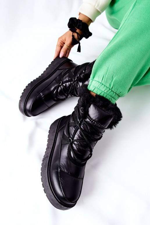 Sniega apavi melnas krāsas Gordian