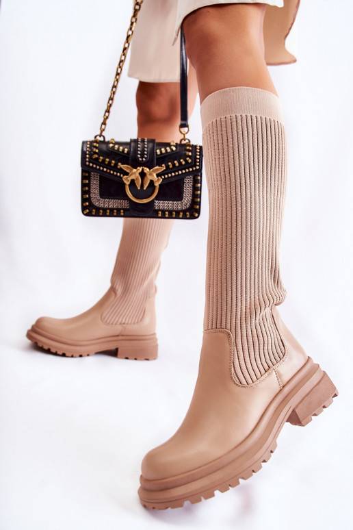 Svītraini apavi   garie zābaki ar... Svītraini apavi   garie zābaki ar...