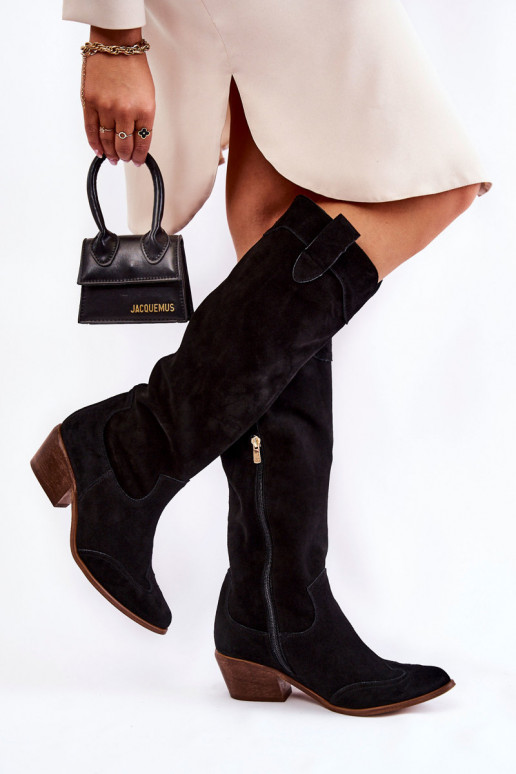 garie zābaki ar papēdi   melnas krāsas garie zābaki ar papēdi   melnas krāsas