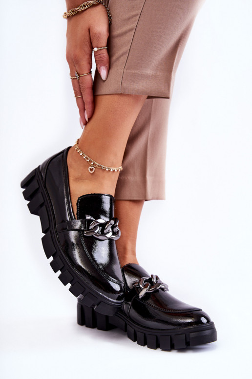 Laque apavi  ar platformu melnas... Laque apavi  ar platformu melnas...