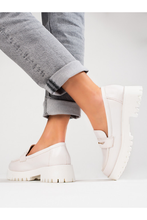 Baltas krāsas  loafersy ar platformu... Baltas krāsas  loafersy ar platformu...