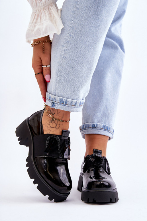 Laque apavi  melnas krāsas Keily Laque apavi  melnas krāsas Keily