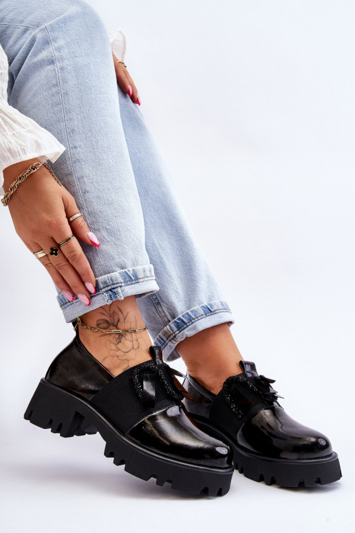 Laque apavi  melnas krāsas Keily Laque apavi  melnas krāsas Keily