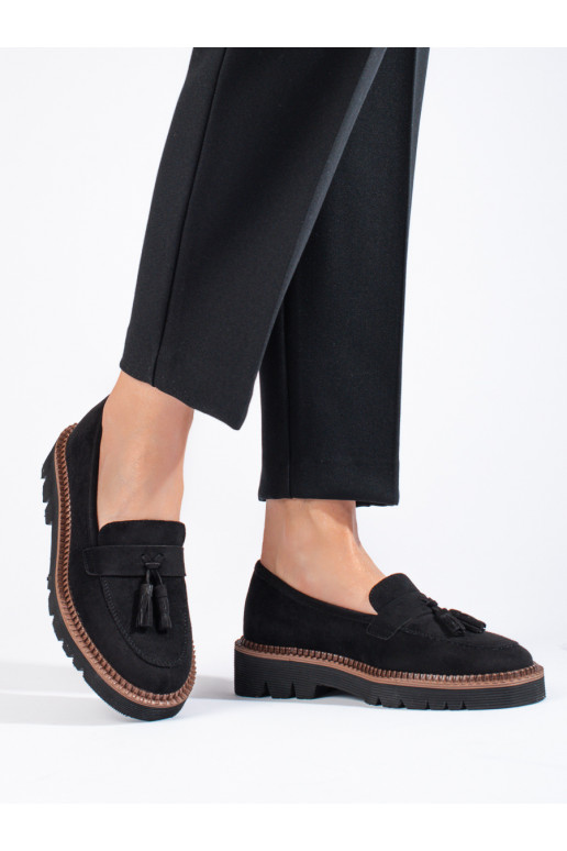 Zamšādas mokasīni Vinceza Melnas krāsas Zamšādas mokasīni Vinceza Melnas krāsas