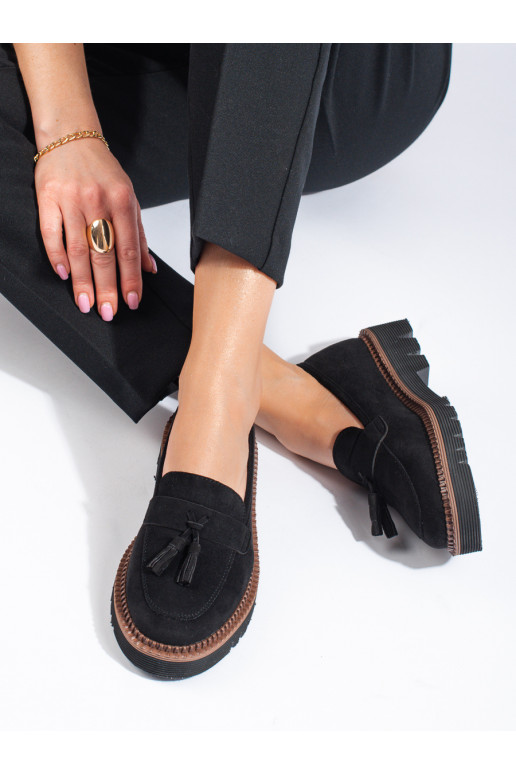 Zamšādas mokasīni Vinceza Melnas krāsas Zamšādas mokasīni Vinceza Melnas krāsas