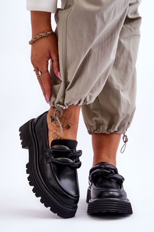 Mokasīni apavi Big Star melnas krāsas Mokasīni apavi Big Star melnas krāsas