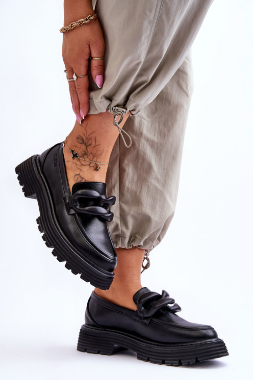 Mokasīni apavi Big Star melnas krāsas Mokasīni apavi Big Star melnas krāsas