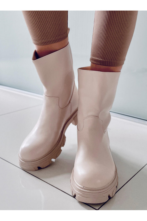 Stilīgi sieviešu zābaki JOWITA BEIGE