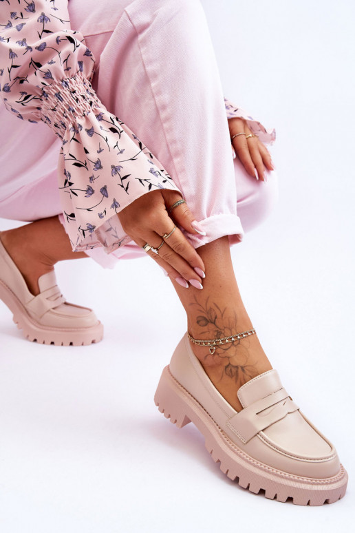 Mokasīni ar platformu smilšu krāsas... Mokasīni ar platformu smilšu krāsas...