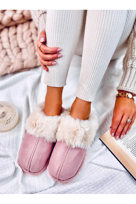 Čības ar kažokādu OTTEYS rozā krāsā Čības ar kažokādu OTTEYS rozā krāsā