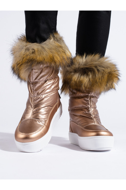 rozā krāsa Sieviešu sniega zābaki ar... rozā krāsa Sieviešu sniega zābaki ar...