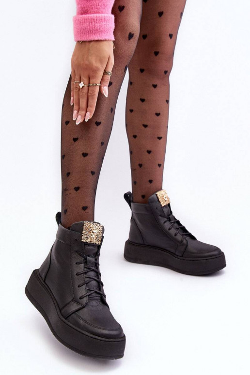 Šņorējami puszābaki   ar ornamentiem...