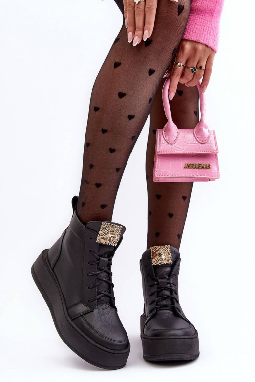 Šņorējami puszābaki   ar ornamentiem...