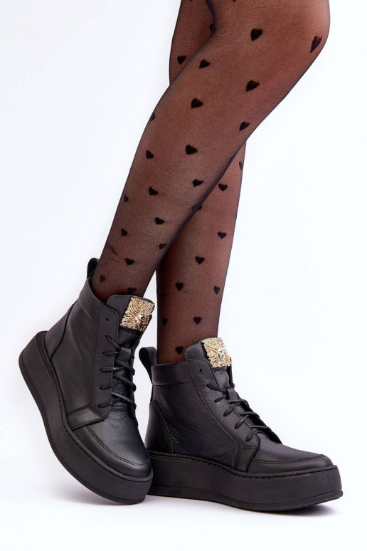 Šņorējami puszābaki   ar ornamentiem...