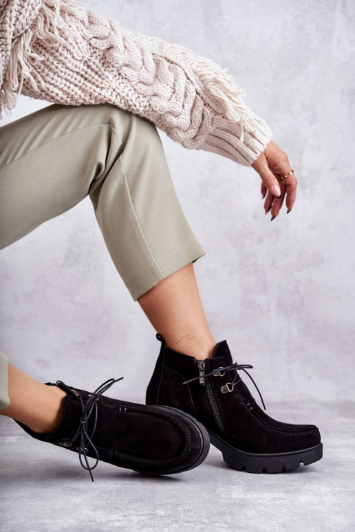 Zamšādas Sieviešu puszābaki šņorējami... Zamšādas Sieviešu puszābaki šņorējami...