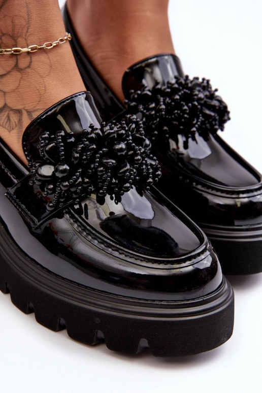 Sieviešu apavi ar ornamentiem melnas... Sieviešu apavi ar ornamentiem melnas...