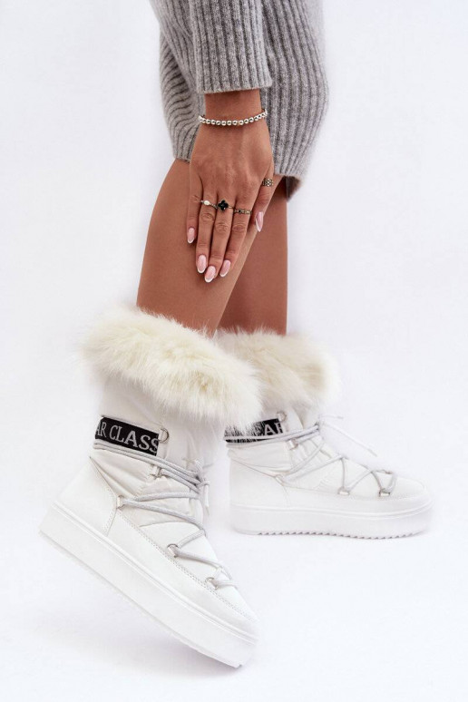 Sniega apavi šņorējami baltas krāsas...