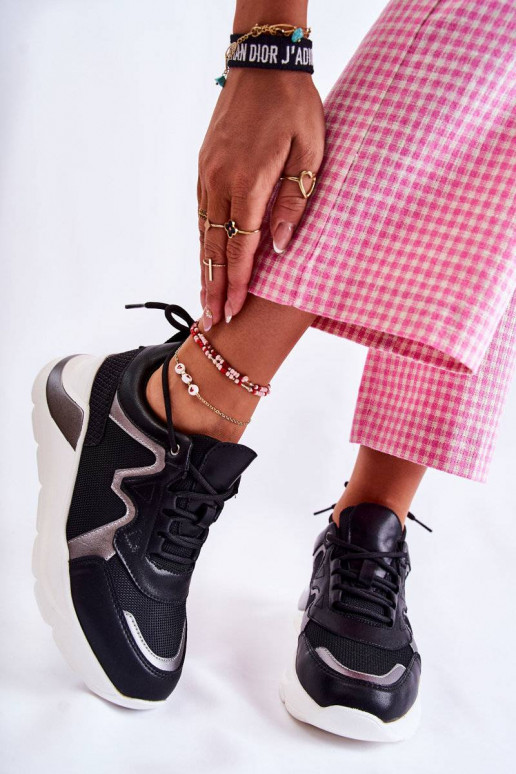 Stilīgas Sneakers modeļa apavi melnas krāsas Allie