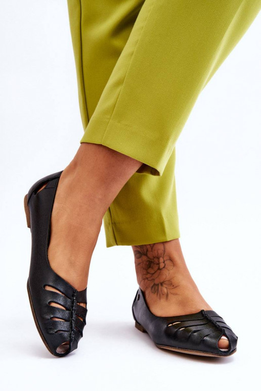 Ērtas dabīgās ādas balerīnas   melnas... Ērtas dabīgās ādas balerīnas   melnas...