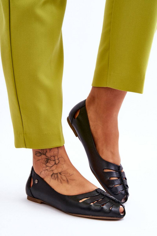 Ērtas dabīgās ādas balerīnas   melnas... Ērtas dabīgās ādas balerīnas   melnas...