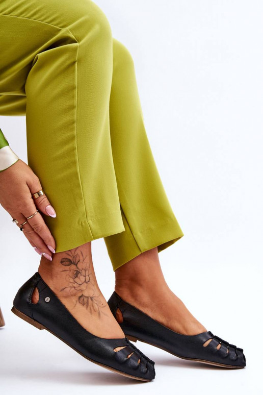 Ērtas dabīgās ādas balerīnas   melnas... Ērtas dabīgās ādas balerīnas   melnas...