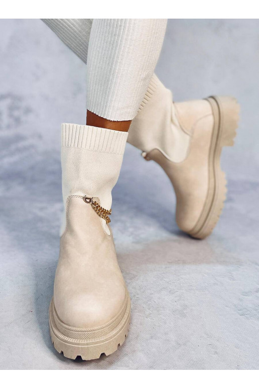 Zābaki ar elastīgu augšdaļu JESSE BEIGE