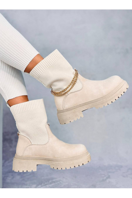 Zābaki ar elastīgu augšdaļu JESSE BEIGE