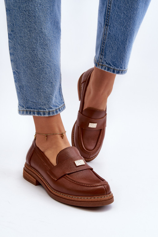 Sieviešu mokasīni brūnas krāsas Sieviešu mokasīni brūnas krāsas