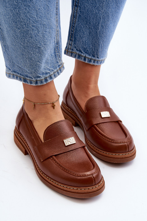 Sieviešu mokasīni brūnas krāsas Sieviešu mokasīni brūnas krāsas