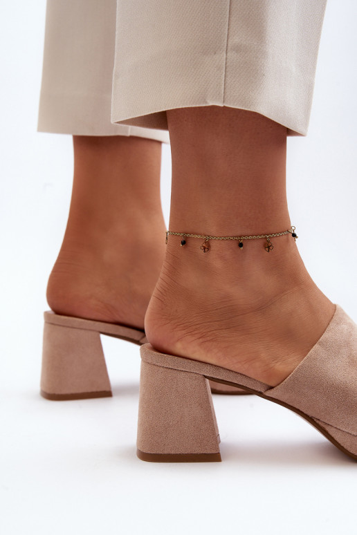 Čības ar papēdi smilšu krāsas Bralya Čības ar papēdi smilšu krāsas Bralya