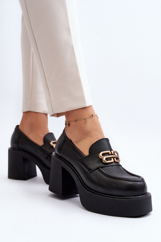 Zazoo apavi ar papēdi melnas krāsas Zazoo apavi ar papēdi melnas krāsas