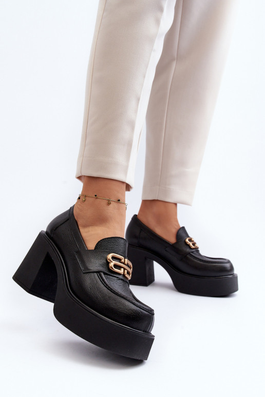 Zazoo apavi ar papēdi melnas krāsas Zazoo apavi ar papēdi melnas krāsas