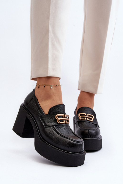 Zazoo apavi ar papēdi melnas krāsas Zazoo apavi ar papēdi melnas krāsas