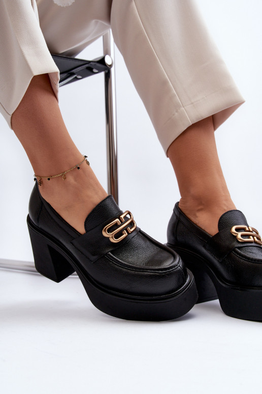 Zazoo apavi ar papēdi melnas krāsas Zazoo apavi ar papēdi melnas krāsas