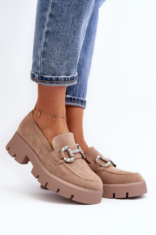 Mokasīni ar ornamentiem smilšu krāsas... Mokasīni ar ornamentiem smilšu krāsas...