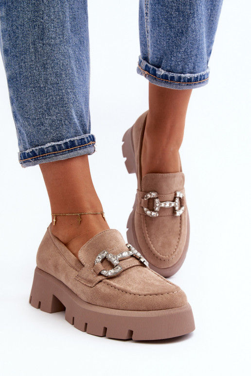 Mokasīni ar ornamentiem smilšu krāsas... Mokasīni ar ornamentiem smilšu krāsas...