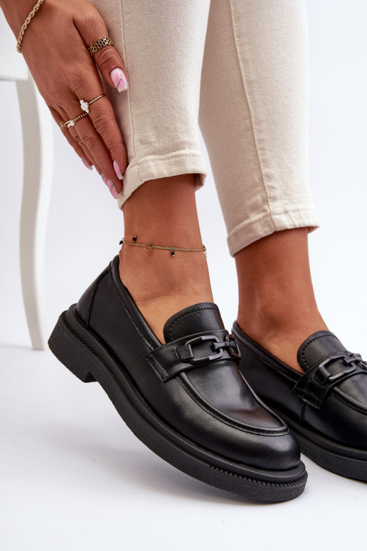 Sieviešu mokasīni melnas krāsas Keelana